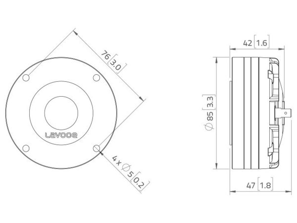 LAVOCE DN10.17 1" Kompressionstreiber, Neodym